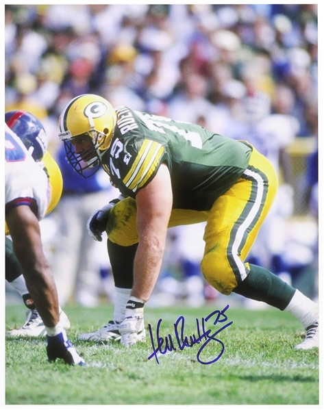 1985-1996 Ken Ruettgers Green Bay Packers Signed 11"x 14" Photo (JSA)