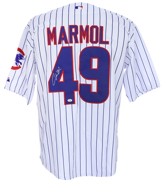 2000s Carlos Marmol Chicago Cubs Signed Jersey (JSA)