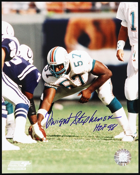 2000s Dwight Stephenson Miami Dolphins Signed 8" x 10" Photo (JSA)