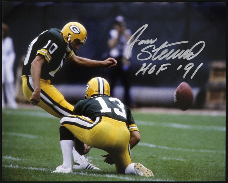 1990s Jan Stenerud Green Bay Packers Signed 8" x 10" Photo (JSA)