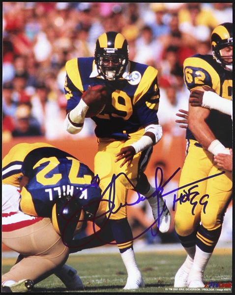 2000s Eric Dickerson Los Angeles Rams Signed 8" x 10" Photo (JSA)