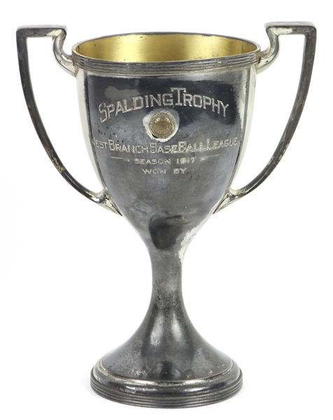 1917 West Branch Baseball League Spalding Championship Trophy Cup