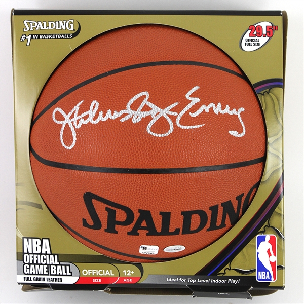 2000s Julius "Dr. J" Erving Philadelphia 76ers Signed ONBA Stern Basketball (JSA)