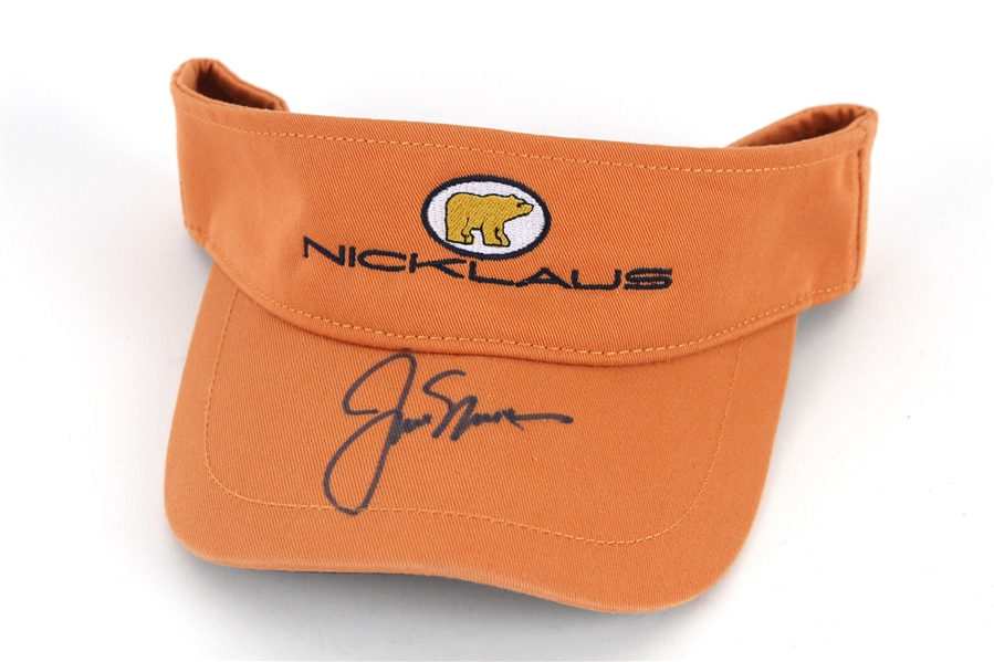 2000s Jack Nicklaus Signed Golden Bear Golf Visor (JSA)