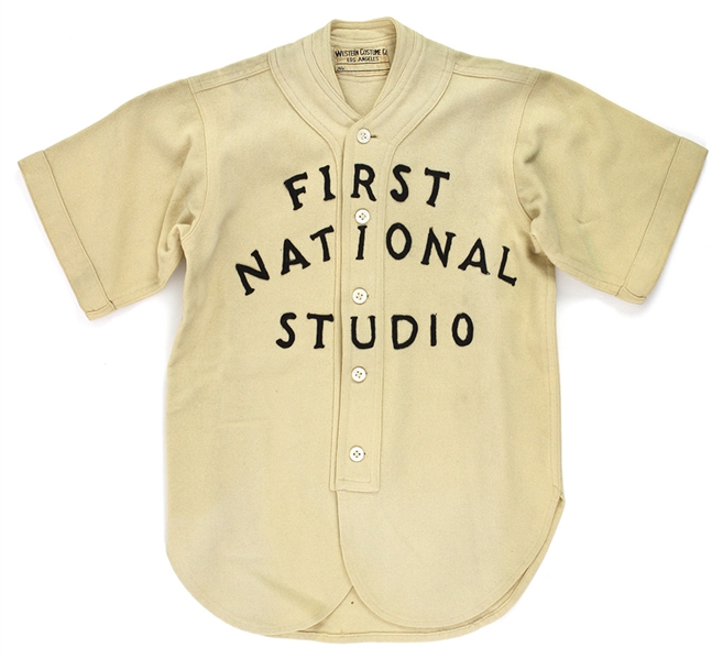1920s-30s First National Studio Western Costume Co. Los Angeles Flannel Youth Baseball Jersey (MEARS LOA)