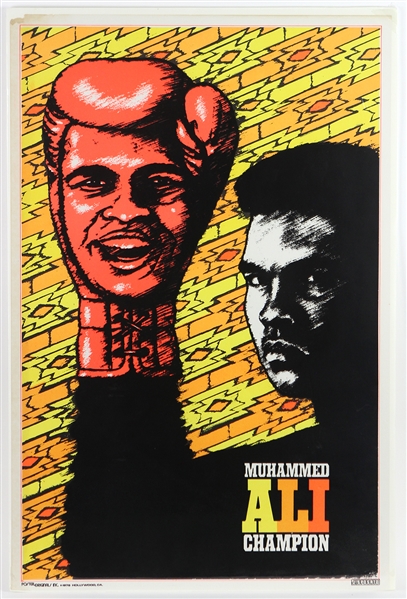 1975 Muhammad Ali Champion 23"x 35" Velvet Poster