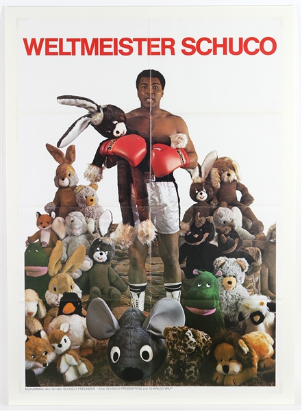 1976 RARE Muhammad Ali Schuco Toys 23"x 34" German Advertising Poster 