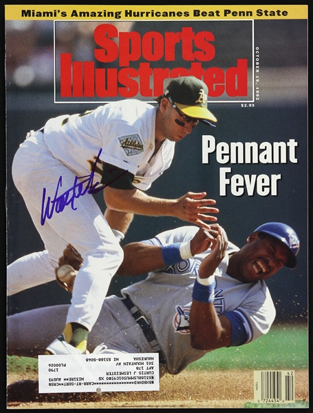 1992 Walt Weiss Oakland As Signed Sports Illustrated (JSA)