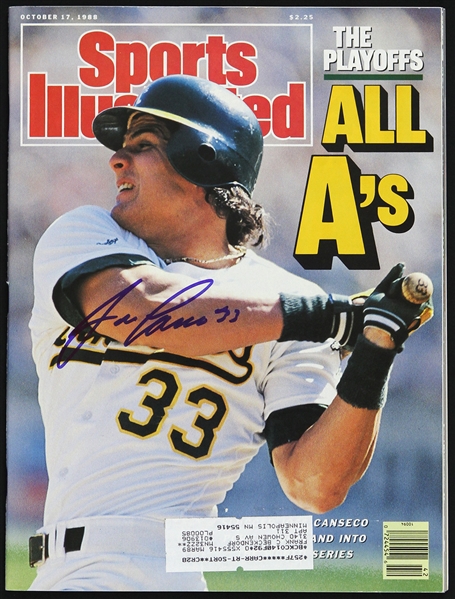 1988 Jose Canseco Oakland As Signed Sports Illustrated (JSA)