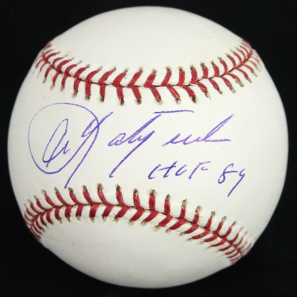 1994-1999 Mike Torrez and Bucky Dent Autographed OBAL Baseball (JSA) (MEARS LOA)