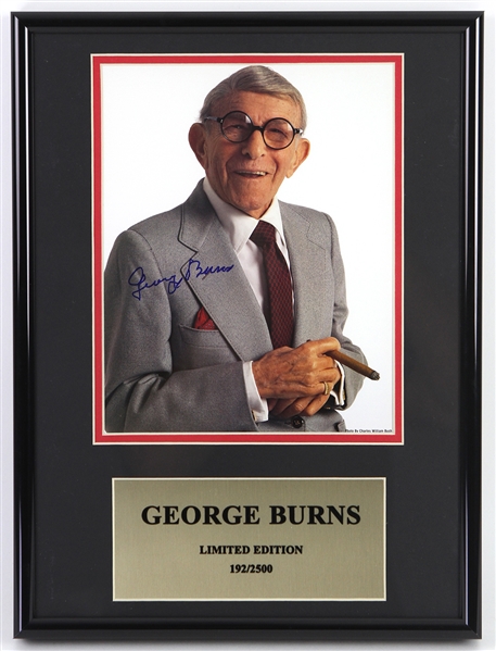 George Burns Framed Autograph