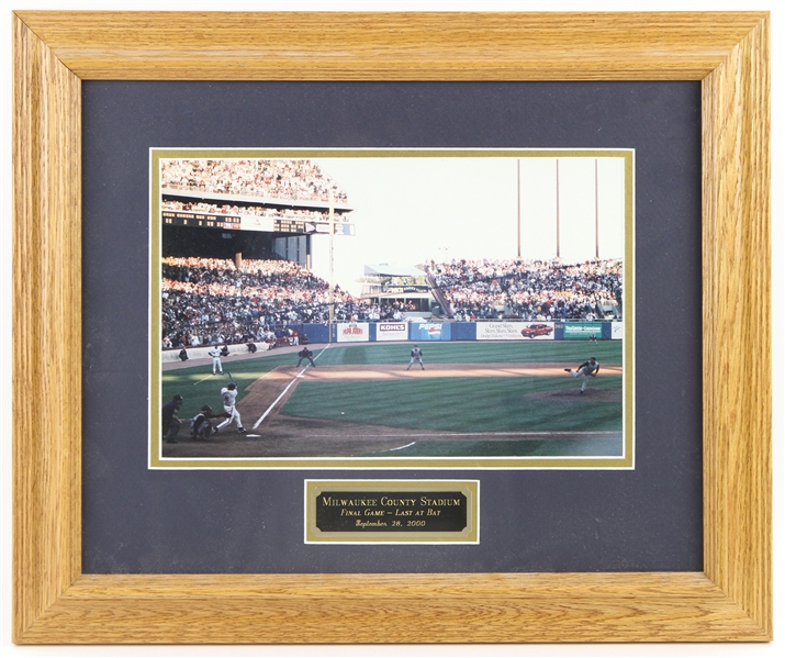 Milwaukee Brewers "Final Game- Last At Bat" Framed Photo