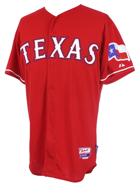 2015 Ross Detwiler Texas Rangers Game Worn Alternate Jersey (MEARS LOA/MLB Hologram)