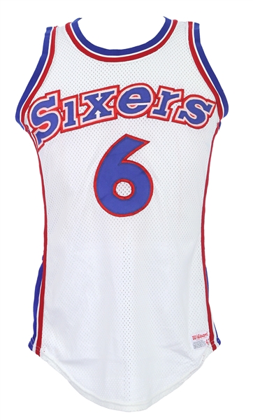 1977-78 Julius "Dr. J" Erving Philadelphia 76ers Game Worn Home Jersey (MEARS A10) One Season Only Style