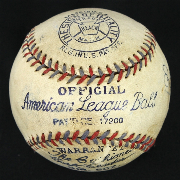 1929-31 Ernest Barnard Reach Official American League Baseball (MEARS LOA)