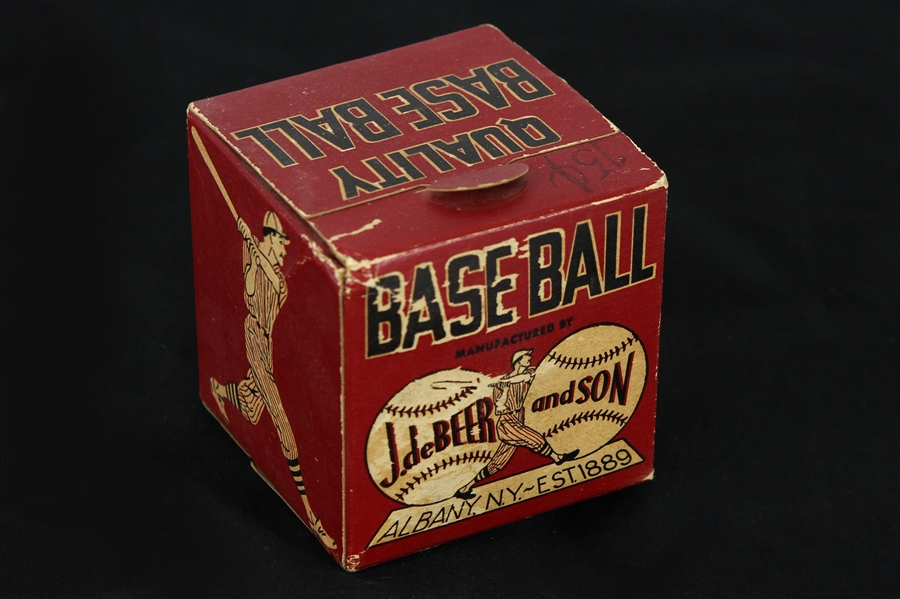 1940s-50s J deBeer & Son P-Official Baseball Sealed in Original Box (MEARS LOA)