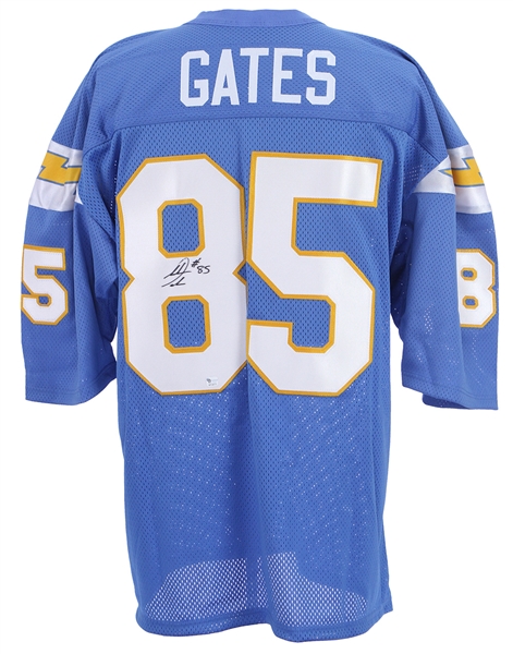 2000s Antonio Gates San Diego Chargers Signed Throwback Jersey (JSA)