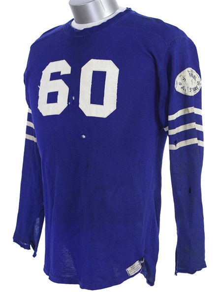 1956 MacGregor #60 Blue Durene All Star Game Worn Jersey (MEARS LOA)