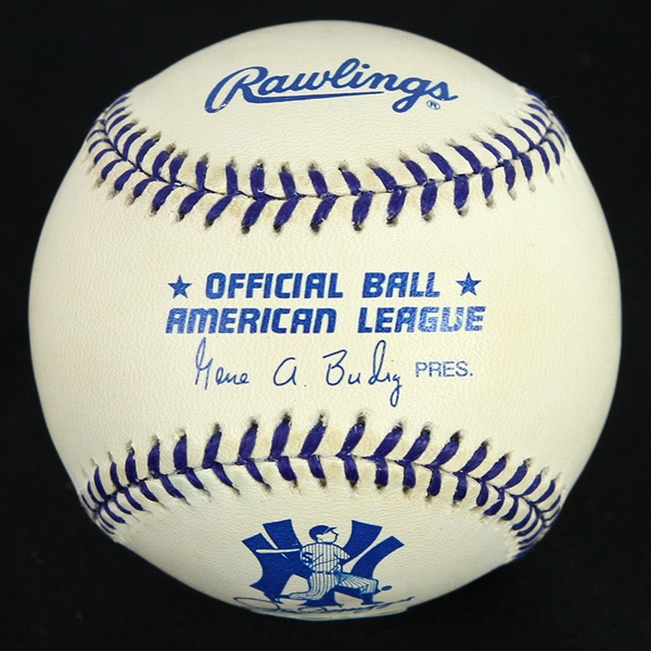 1998 Joe DiMaggio Commemorative Official American League Budig Baseball (MEARS LOA/DiMaggio Estate COA)