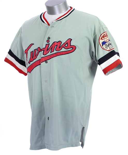 1972 Jim Perry Minnesota Twins Game Worn Road Jersey (MEARS A7) First Year Knit/One Year Only Style