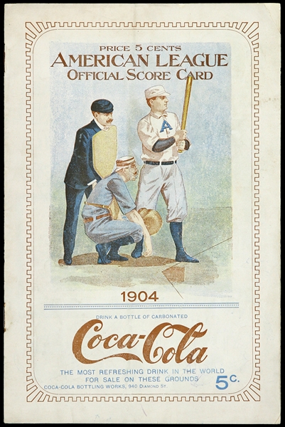 1904 (May 28th) RARE  Philadelphia Athletics vs. New York Yankees Scored Program (Plank vs. Chesbro)