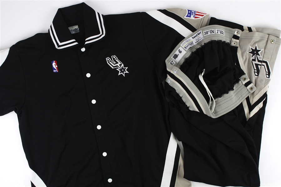 1986-88 San Antonio Spurs Game Warm Warm Up Suit w/ Shooting Shirt & Pants (MEARS LOA)