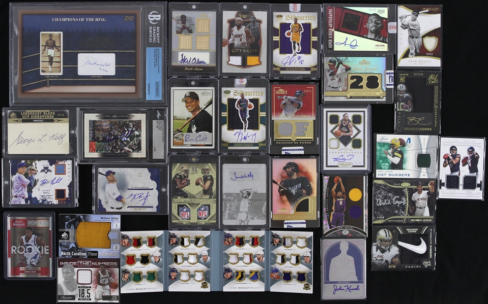 2000s Dealer Lot of Over 2800 Game Used and Auto Cards w/Multiple Hall of Famers, Stars, and 1/1s. Tremendous Re-sell Value!!