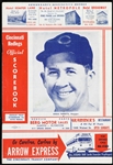 1954 (April 13th) Milwaukee Braves vs. Cincinnati Reds Hank Aaron 1st Major League Game Scorecard (Completed Scored) 