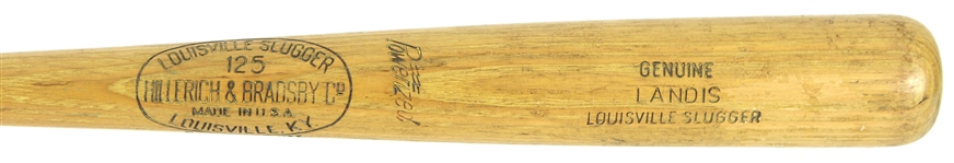 1957-59 Jim Landis Chicago White Sox Signed H&B Louisville Slugger Professional Model Game Used Bat (MEARS A10)