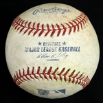 2008 Chicago White Sox vs Cleveland Indians Game Used OMLB Baseball (MEARS LOA)