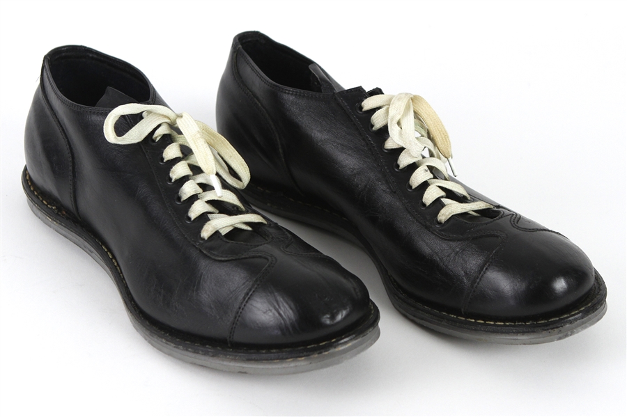 1950s Riddell Black Leather Athletic Shoes (MEARS LOA)