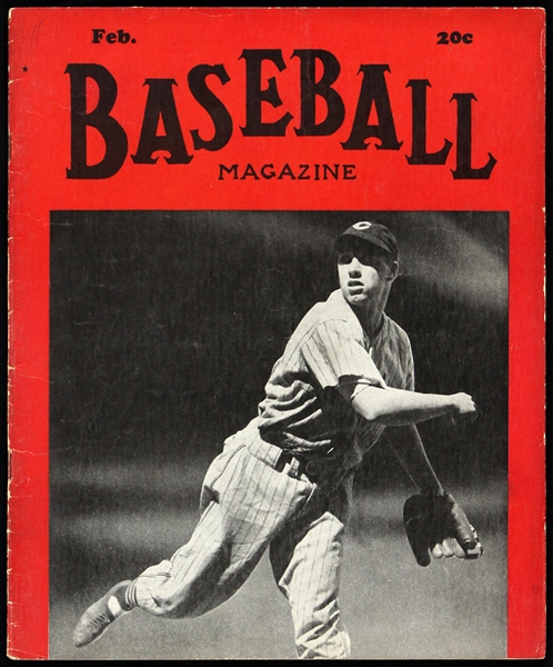 1939 (February) Bob Feller Cleveland Indians Baseball Magazine