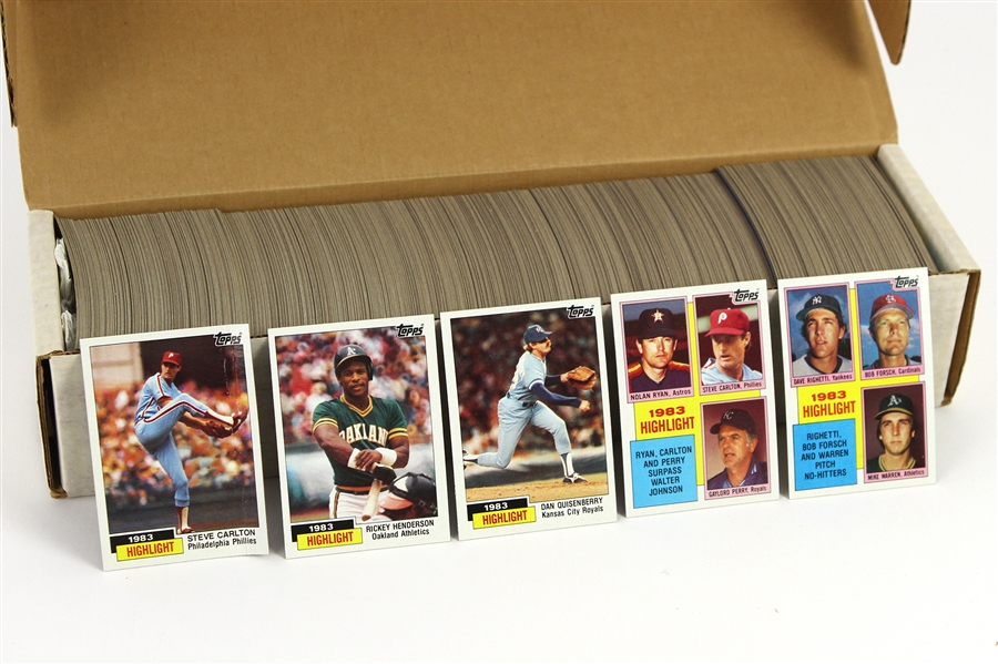 1984 Topps Baseball Trading Cards Complete Set 