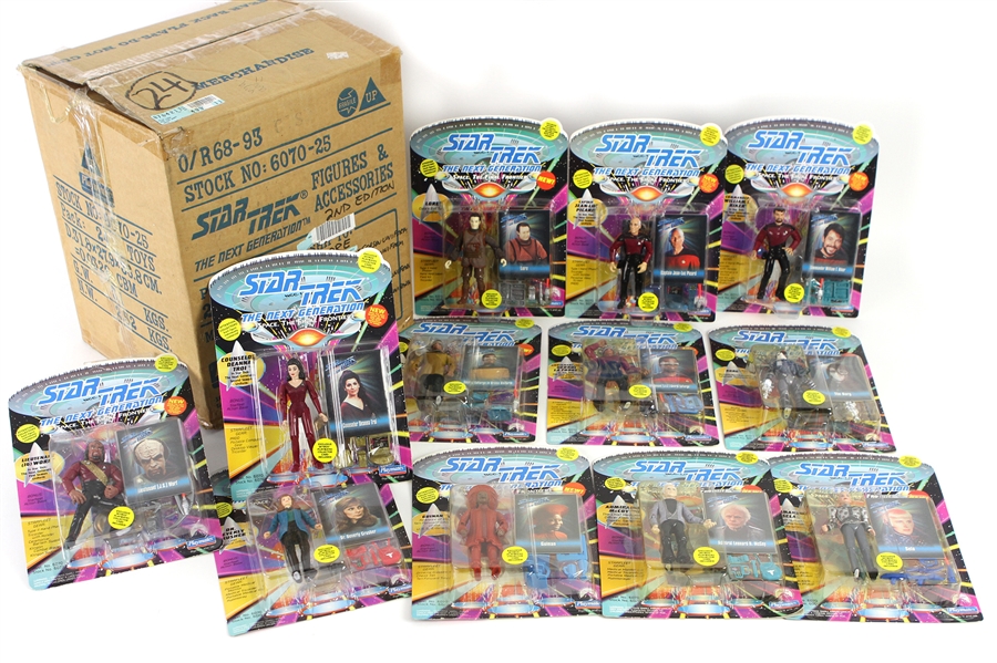 1993 Star Trek The Next Generation Playmates Open Case of 4" Figurines (Lot of 24)