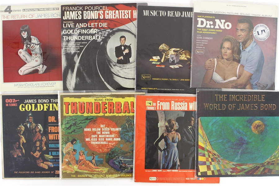 1960s-70s James Bond 12" Soundtrack Album Collection - Lot of 30 w/ Dr. No, From Russia With Love, Goldfinger, Thunderball & More