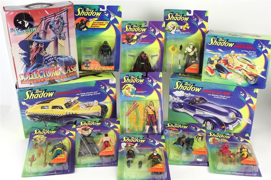 1994 The Shadow Toy Collection - Lot of 43 w/ MOC Action Figures, MIB Vehicles, Loose Action Figures & More