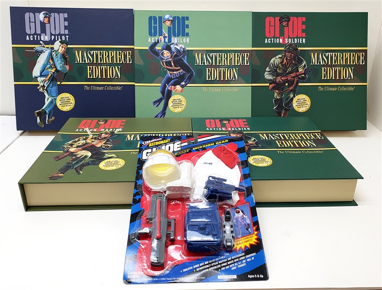 1993-96 GI Joe Masterpiece Collection MIB Action Figures - Lot of 6 w/ Action Soldier, Action Marine, Action Pilot & Action Sailor