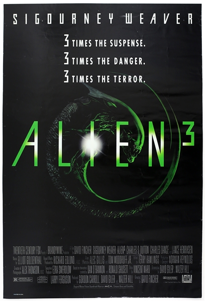 1992 Alien 3 27"x 40" Film Poster 