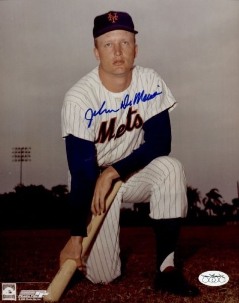 1962 John DeMerit New York Mets Autographed 8x10 Color Photo *JSA*