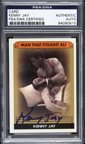 1970s Kenny Jay "The Man That Fought Ali" Signed Trading Card (PSA/DNA Slabbed)