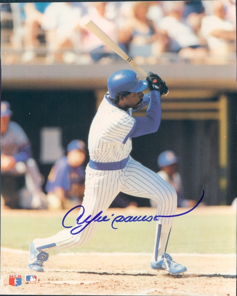 1987-1992 Andre Dawson Chicago Cubs Autographed Colored 8x10 Photo (JSA)