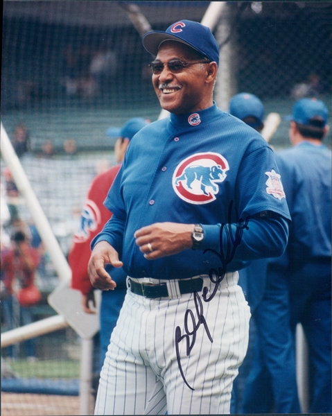 1980s Billy Williams Chicago Cubs Autographed Colored 8"x10" Photo (JSA)