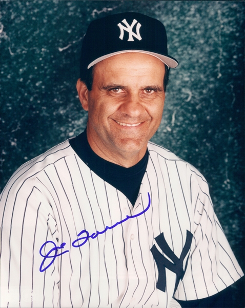 1996-2007 Joe Torre New York Yankees Autographed Colored 8"x10" Photo (JSA) 