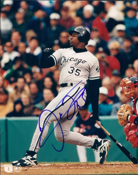 1990-2005 Frank Thomas Chicago White Sox Autographed Colored 8"x10" Photo (JSA)