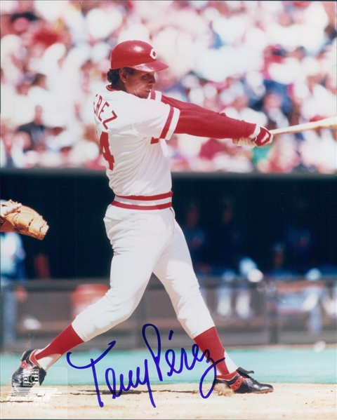 1964-1976, 1984-1986 Tony Perez Cincinnati Reds Autographed Color 8"x10" Photo (JSA)
