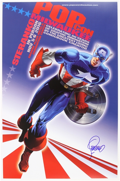 2016 Jim Steranko Inaugural Pop Con Milwaukee Limited Edition Autographed 11”x17” Poster (JSA)