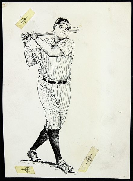 1953 Babe Ruth New York Yankees Heroes of Baseball Original 4"x 6" Photo