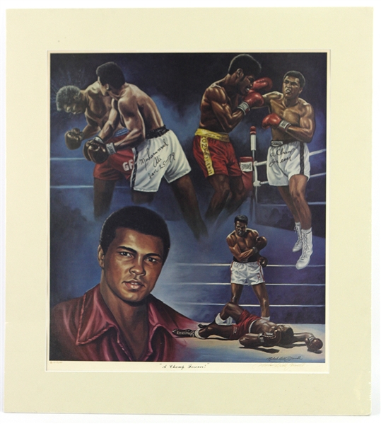 1979 Muhammad Ali "A Champ Forever" 26"x 29" Mounted Lithograph 