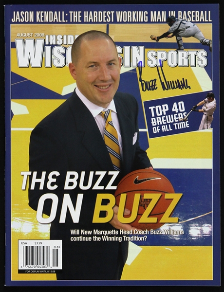 2008 Buzz Williams Marquette Golden Eagles Signed Inside Wisconsin Sports (JSA)