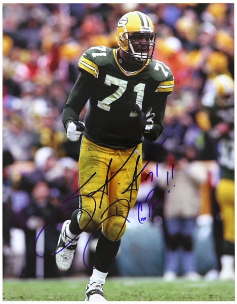 1996-2001 Santana Dotson Green Bay Packers Signed 11"x 14" Photo (JSA)